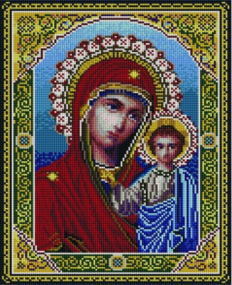 Алмазная мозаика Икона Божией матери Казанская, арт. EF703